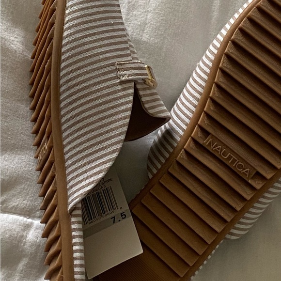 Nautica Labella Tan and White Striped Mule US Women's Size 7.5 New - Picture 11 of 15
